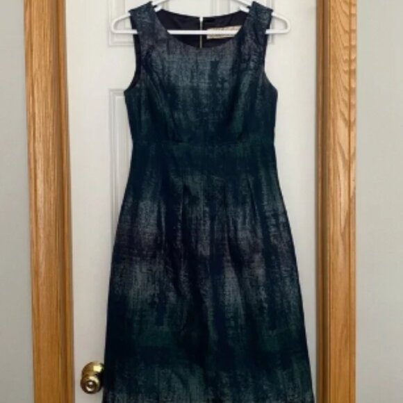 Lela Rose Green and Blue Ombré Silk Blend Dress Size 2 - Picture 1 of 6